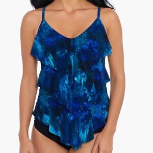 Magicsuit Rita Tankini Top in Hazy Days Size 10 NEW